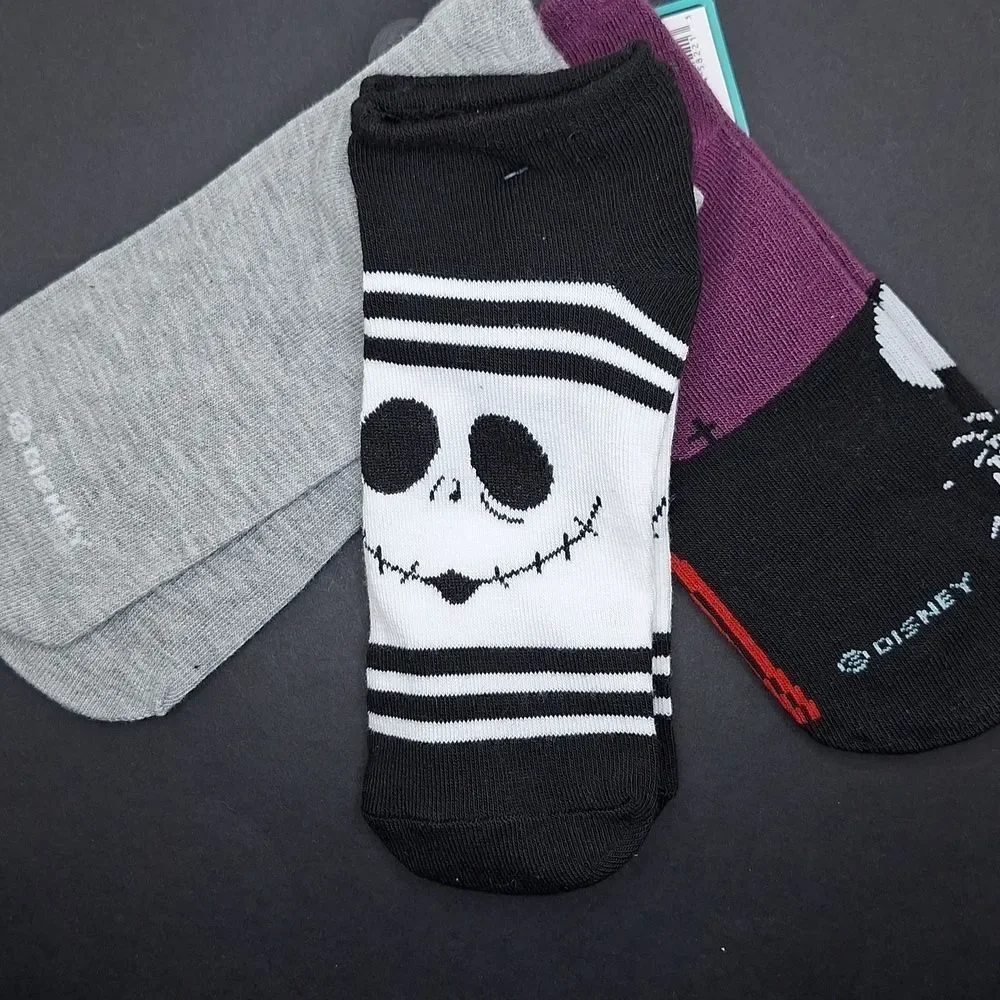 Nightmare Before Christmas Women's No Show Socks 3 pair